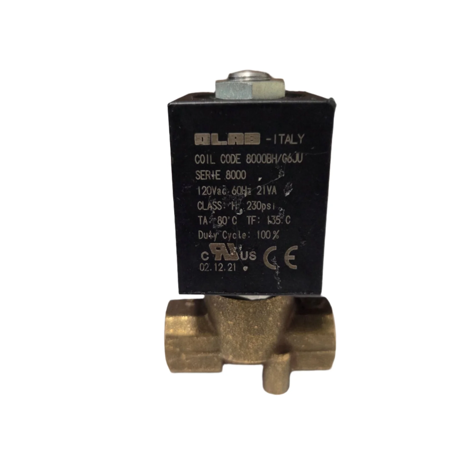 120V 1/8" F x 1/8" F Two-Way OLAB Solenoid - Image 2