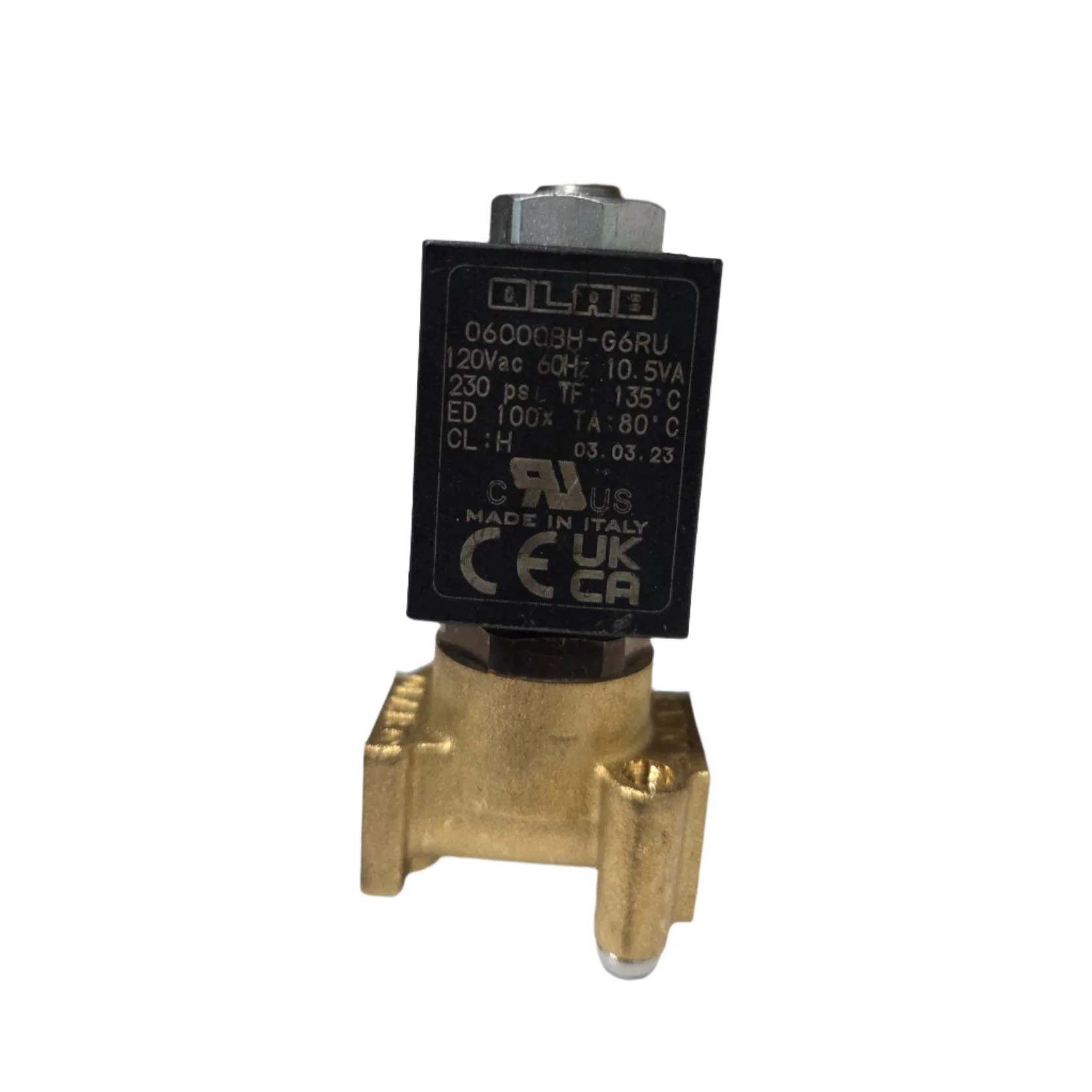 120V 1/8" F x 1/8" F Two-Way OLAB Solenoid - Image 2