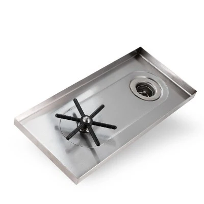 Espresso Parts 7"x15"x7/8" Rinser with Side Spray - Image 2
